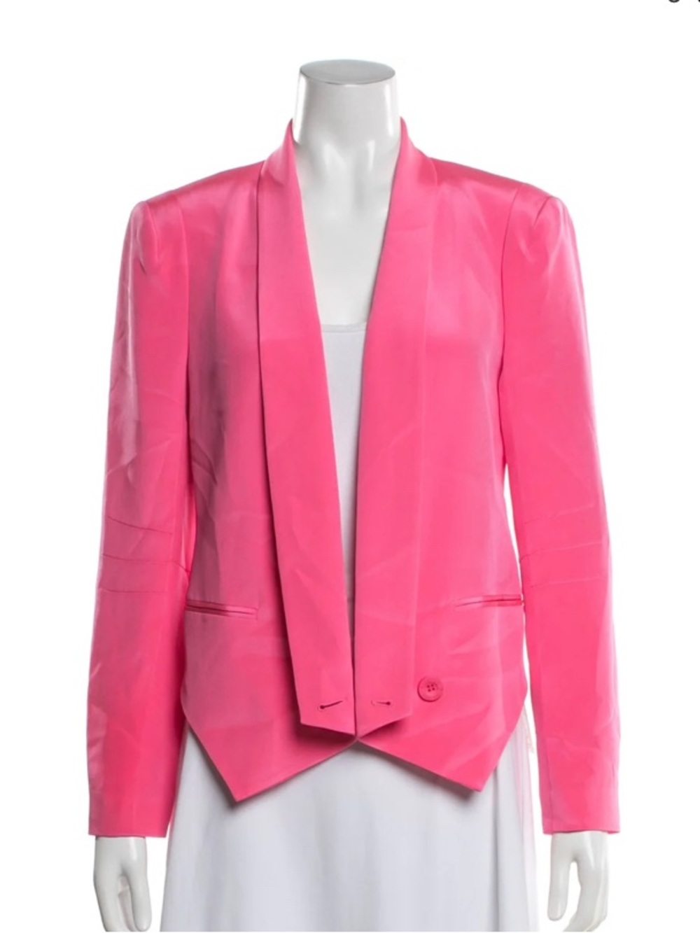 Rebecca Minkoff "Becky" Asymmetric Silk Blazer